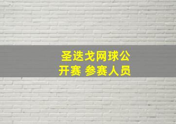 圣迭戈网球公开赛 参赛人员